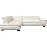 Xora Ecksofa, Creme, Textil, 5-Sitzer, Ottomane links, L-Form, 313x242 cm, Typenauswahl, Bettkasten erhältlich, Fußauswahl, Stoffauswahl, Armteilvarianten, seitenverkehrt Bettfunktion Hocker Rückenfutter, Wohnzimmer, Sofas & Couches, Wohnlandschaften, Ecksofas