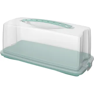 Rotho Kuchentransportbox FRESH, Kunststoff rechteckig, 36x16.5x16.5 cm, lebensmittelecht, Backen, Kuchentransportboxen