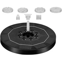 Neuer Solar-gartenbrunnen (2025), 3 W, Mit Farbigen Leds, Solarpumpe Für Gartenteiche Mit 8 Düsen Für Vogeltränke, Gartendekoration Und Schwimmbad