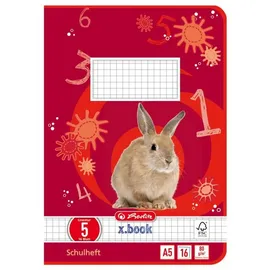 Herlitz Schulheft x.book Lineatur 5 kariert DIN A5 16 Blatt, 1 St.