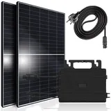 sunniva Balkonkraftwerk Black Frame 900/800W mit 800W Astro Energy Micro Wechselrichter 2 x 450 W