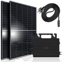 sunniva Balkonkraftwerk Black Frame 900/800W mit 800W Astro Energy Micro Wechselrichter 2 x 450 W
