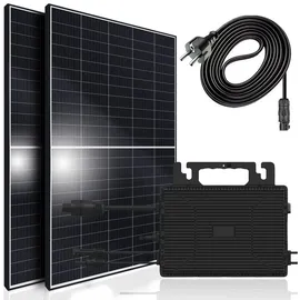 sunniva Balkonkraftwerk Black Frame 900/800W mit 800W Astro Energy Micro Wechselrichter 2 x 450 W