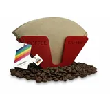 Kaffeefilterhalter Ständer für Kaffeefilter Aufbewahrung Wandhalter Papierfilter (Rot)