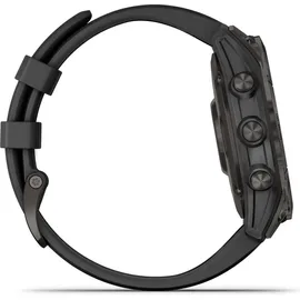 Garmin fenix 7 Sapphire Solar schiefergraues DLC-Titan mit schwarzem Armband
