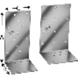 Winkelverbinder ohne Rippe, Stahl verzinkt, AJ 60416