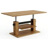 Couchtisch Nagold Wohnzimmertisch 110x62x48-64cm höhenverstellbar Eiche geölt Ma
