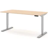 Assmann Electronic ASSMANN Schreibtisch Sand Silber, Metall, 120x127x70 cm, Arbeitszimmer, Schreibtische, Bürotische