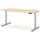 Assmann Electronic ASSMANN Schreibtisch Sand Silber, Metall, 120x127x70 cm, Arbeitszimmer, Schreibtische, Bürotische