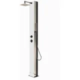 HAF Ideal Solar Gartendusche TOBAGO V2A Solardusche 25L Tank Weiße Glasfront