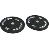 Set Mit 2 X 10 Kg Gewichtsscheiben Für Kurzhanteln Und Langhanteln, Mit Ø5 Cm Befestigungsring, Schwarz