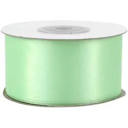 Creativery 38mm Satinband 25m Schleifenband Geschenkband Deko Stoffband Hellgrün Zartgrün