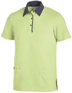 Poloshirt Unisex hellgrün/grau 08/2743/18712, Größe S - hellgrün - S