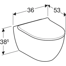 Geberit Acanto Wand-WC mit WC-Sitz Weiß KeraTect