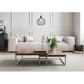 MASSIVMOEBEL24.DE Couchtisch 2er-Set Sheesham braun geölt LOUNGE collection #01