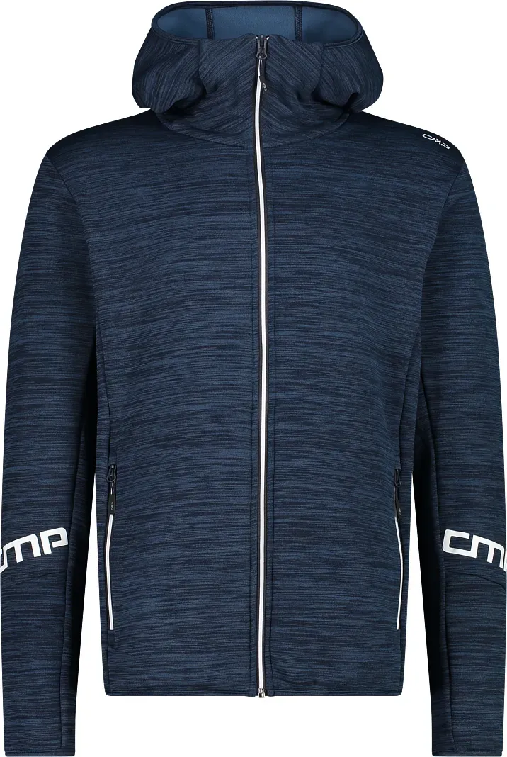 CMP CMP F.Illi Campagnolo CMP Stretch Performance Herrenfleece Unlimitech mit Kapuze - Melange-Blue - 52