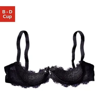 petite fleur gold Büstenhebe mit Bügel aus zarter Jacquardspitze, sexy Dessous, Reizwäsche schwarz 95