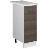 Vicco Apothekerschrank R-Line 30 cm Weiß Edelgrau Arbeitsplatte