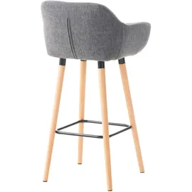 deluke Barhocker, Hellgrau, Textil, 55x99x46 cm, Esszimmer, Barmöbel, Barhocker