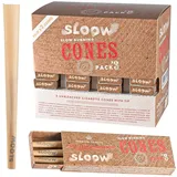 Murago - 96 Stück Sloow Unbleached Cones (32 x 3er Set) - ungebleichte konische slow burning vorgedrehte vorgefertigte Hülsen