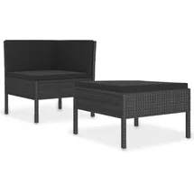 vidaXL Garten-Lounge-Set 2-tlg. schwarz 310207