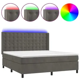 vidaXL Boxspringbett 180 x 200 cm Grau