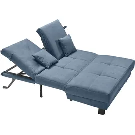 Ell + Ell Schlafsofa Tilda 2-Sitzer Polyester Blau