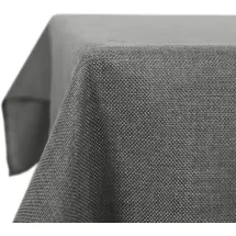 Deconovo Tischdecke abwaschbar Leinenoptik 240 x 150 cm Grau