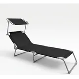 BruKa Gartenliege KRETA Sonnenliege Gartenliege Liegestuhl Relaxliege Strandliege Liege, 2 St.