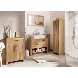 Home Affaire Waschbeckenunterschrank »Satori« Breite 100 cm, Fronten & Rahmen aus Eiche, Klappe und Schublade