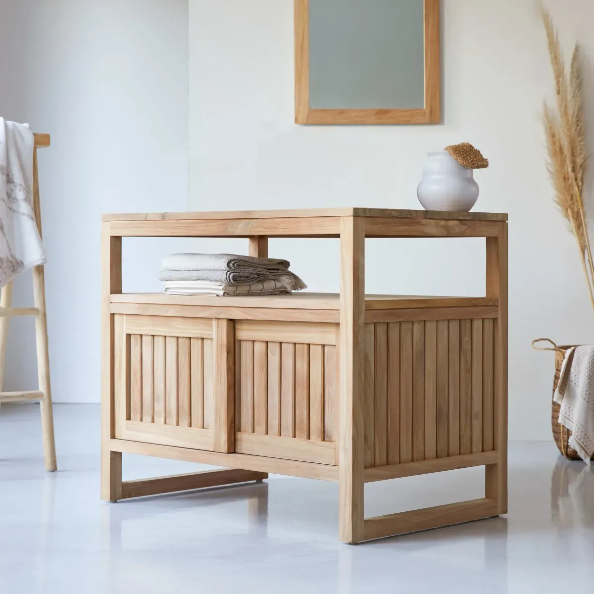 Aufbewahrungsmöbel Colonial aus Teakholz, 90 cm