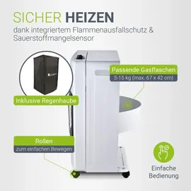 Juskys Gasheizung GS42US Weiß