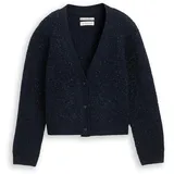 Tom Tailor Mädchen Cardigan mit Glitzer-Effekt, blau, Uni, Gr. 104/110