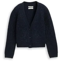 Tom Tailor Mädchen Cardigan mit Glitzer-Effekt, blau, Uni, Gr. 104/110