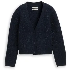 Tom Tailor Mädchen Cardigan mit Glitzer-Effekt, blau, Uni, Gr. 104/110