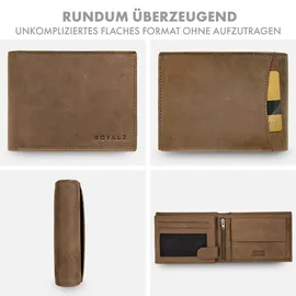 ROYALZ Detroit Geldbörse Herren Leder Geldbörse braun