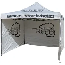 Weber-Werke Faltpavillon 3 x 3 m inkl. 3 Seitenteile Grau