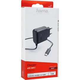 Hama Ladegerät, USB Type-C, 3A Schwarz