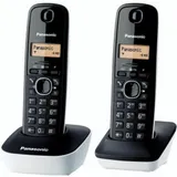 Panasonic compatible KX-TG1612FRW Duo Téléphone Sans Fil Blanc, Telefon, Schwarz, Weiss