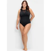 sheego Badeanzug, schwarz