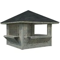 Palmako Bianca Verkaufsstand 3 x 3 m Grau
