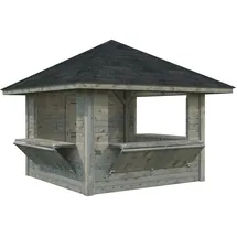 Palmako Bianca Verkaufsstand 3 x 3 m Grau