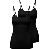 CALIDA Damen Unterhemd 2er Pack Natural Comfort, Spaghettitop,