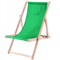 KADAX Liegestuhl, Strandstuhl aus Holz, Sonnenliege bis 120kg, Grün