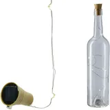 Lumineo MicroLED Solarflasche Warm weiß 75cm-8L