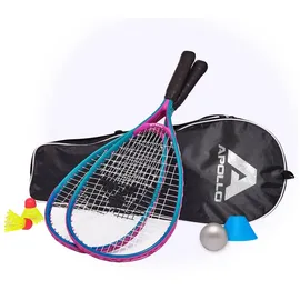 Apollo Badmintonschläger Set Apollo 2x Aluminium grau