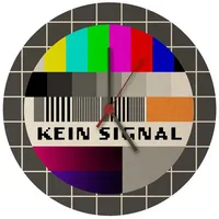 Speecheese Kein Signal Störsignal Testbild Wanduhr Witzige Störbild Uhr