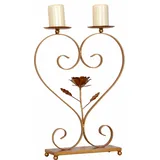 Home Affaire Kerzenständer Rose Metall Gold