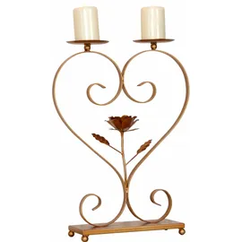 Home Affaire Kerzenständer Rose Metall Gold