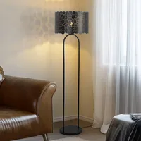 LINDBY Stehleuchte schwarz/gold, Höhe 143,5 cm